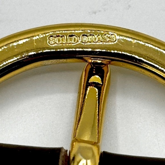 Talbots Leather Belt with Brass Buckle, Style number 6125, Made in the US, Small - Picture 7 of 14